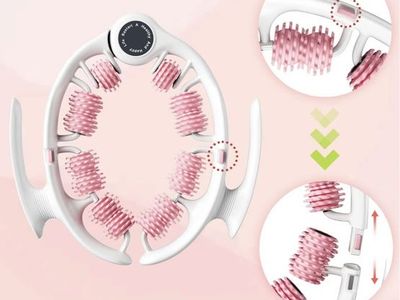 Adjustable Body Massager with 14 Rollers for Thighs, Abdomen, Neck, Legs, Glutes, Arm