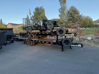 2025 Walton 30 ft deck over dually 24k 24,000 axle gvw bumper pull pintle ready. trailer heavy hauler 25k gvw flat bed dully