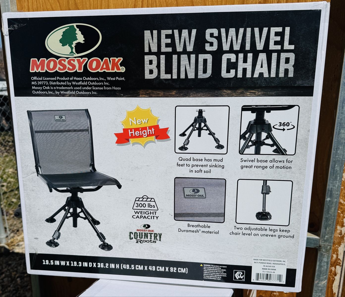 Mossy Oak New Swivel Blind Chair (model FS-110524-4N).