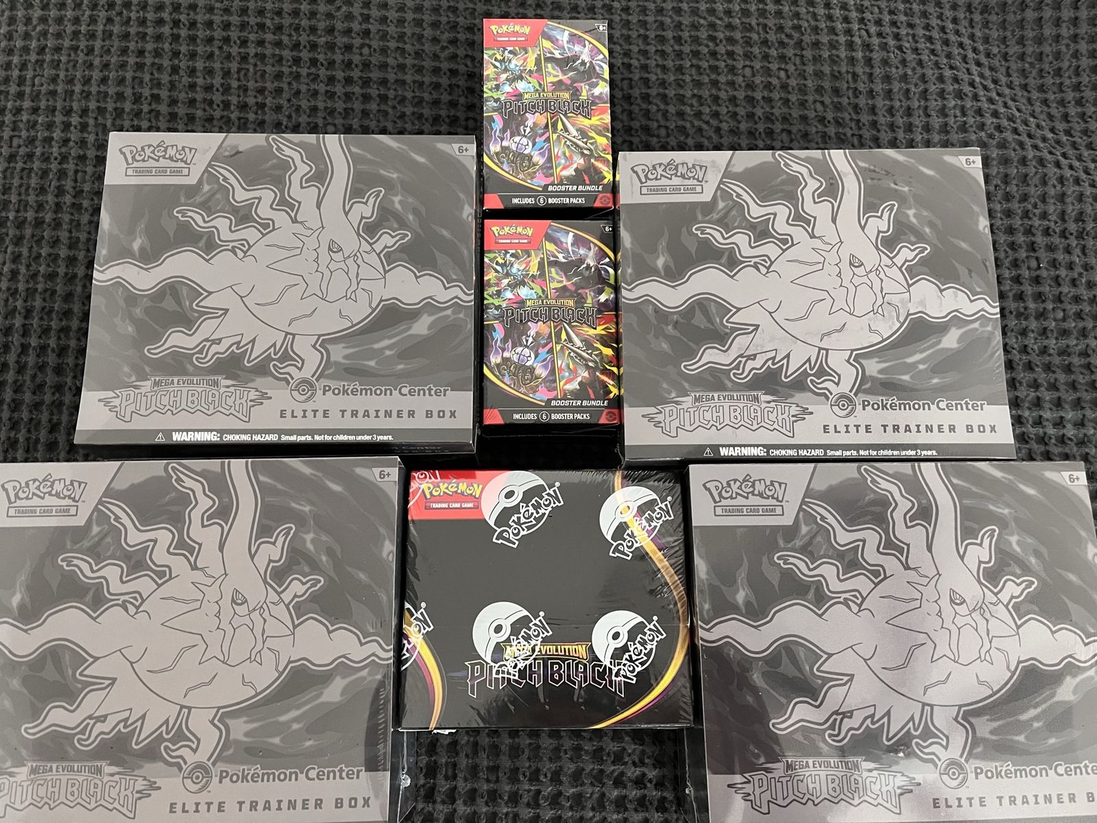 Pokemon cards Pitch Black Pokemon center etbs + booster box and bundles