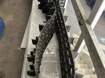 Used Snowmobile Track - Black, Durable, All-Season Traction