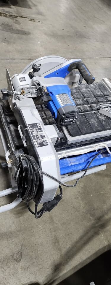 kobalt wet tile saw! tested and ready! hurry in today