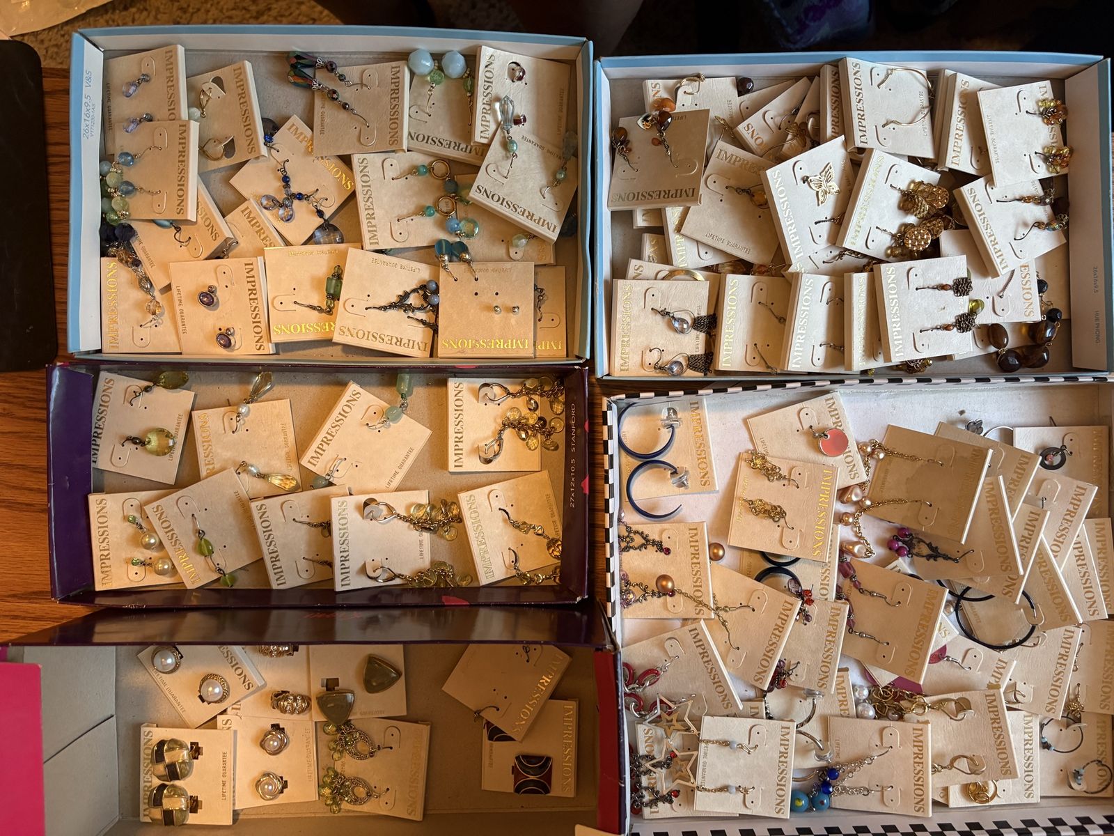 Impressions Mixed Lot of Fashion Earrings - Various Styles & Colors - 100+ Pairs