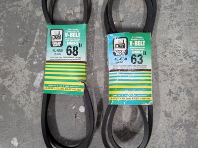 Dial Precision Engineered V-Belt Set - 4L-680 (68") & 4L-630 (63") Fractional HP