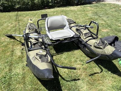 Colorado Classic Accessories Inflatable Pontoon Boat with Oars & Anchor