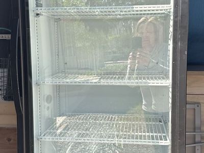 True GDM-12-HC~TSL01 24 7/8" Black Refrigerated Glass Door Merchandiser with LED Lighting