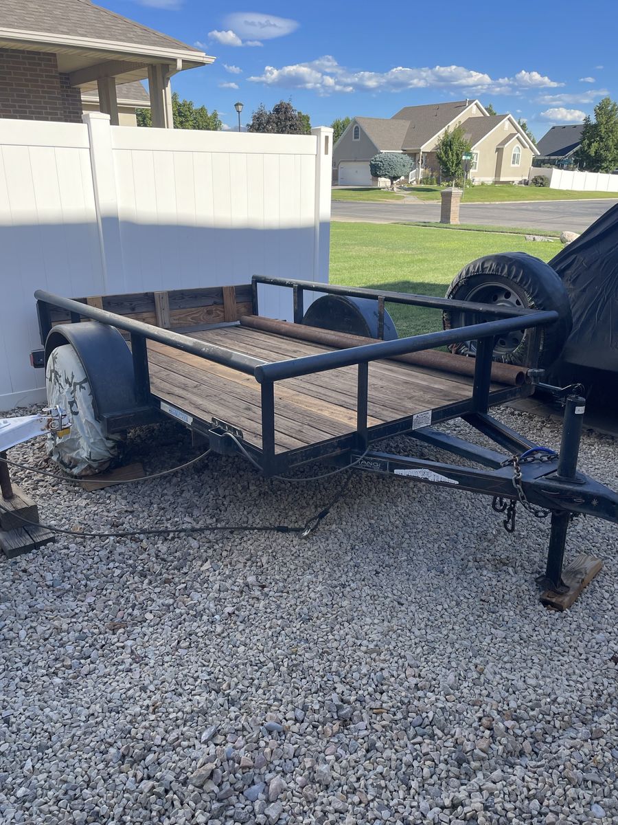Heavy duty 5x8 Utility Trailer with Wood Deck and Steel Frame - Used