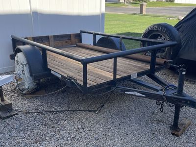 Heavy duty 5x8 Utility Trailer with Wood Deck and Steel Frame - Used