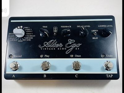 TC Electronic Alter Ego X4 Vintage Echo Looper Guitar Pedal