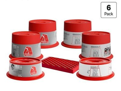 Andersen Hitches Trailer Jack Block RV Camper Leveling set of 6