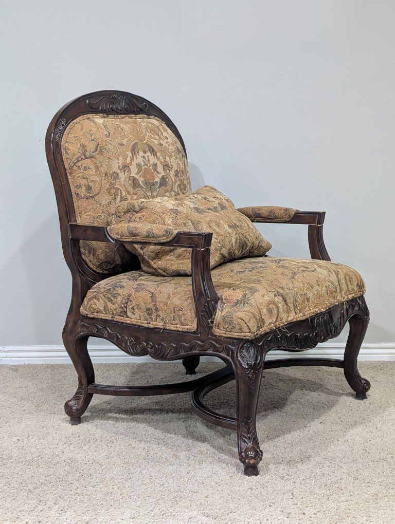 Vintage-Style French Provincial Armchair