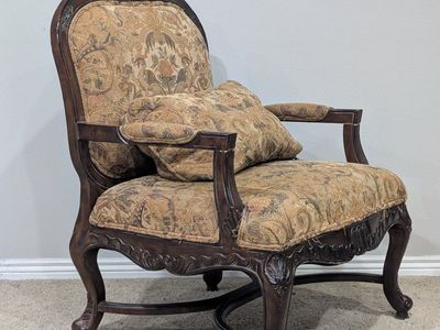 Vintage-Style French Provincial Armchair
