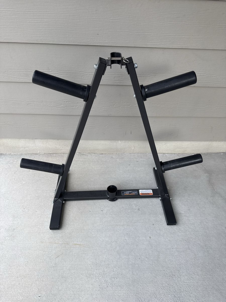 Black Weight Tree Plate Storage Rack for Olympic Weights