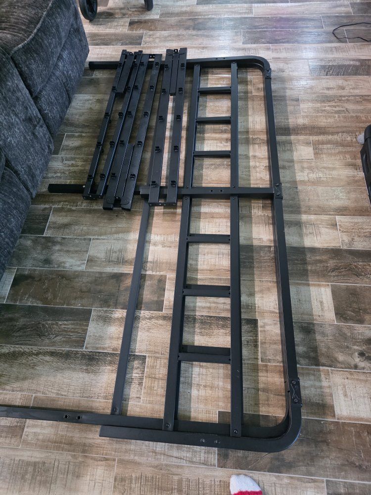 California king Black Metal Bed Frame Foundation - Sturdy & Easy Assembly