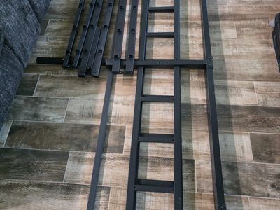 California king Black Metal Bed Frame Foundation - Sturdy & Easy Assembly
