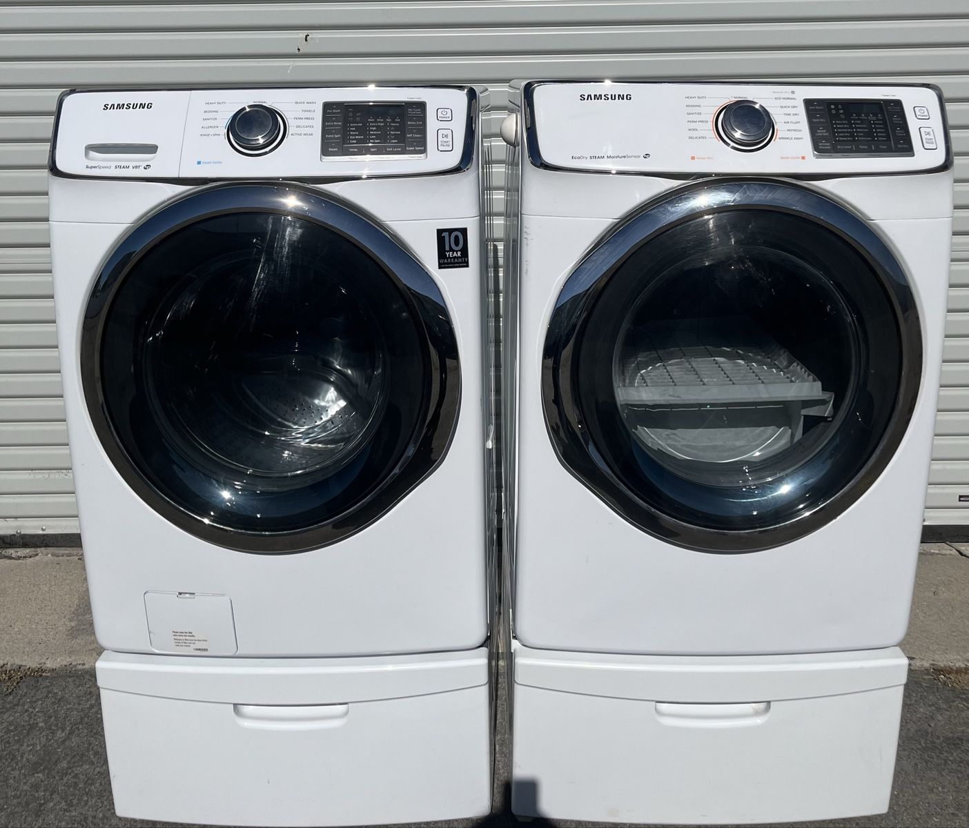 Samsung Washer & Electric Dryer With Wrinkle Control And Steam-Free Local Delivery.