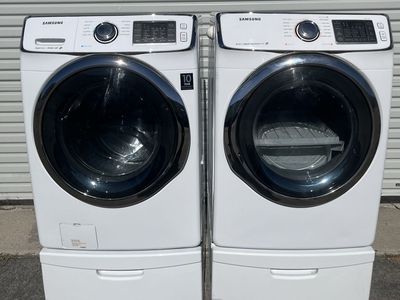 Samsung Washer & Electric Dryer With Wrinkle Control And Steam-Free Local Delivery.