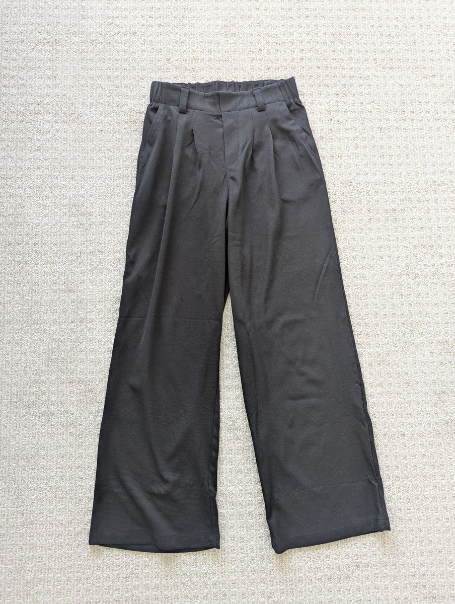 Women's casual wide leg black pants, size XS