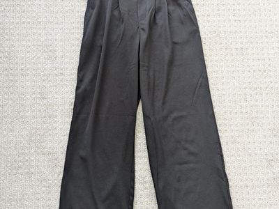 Women's casual wide leg black pants, size XS