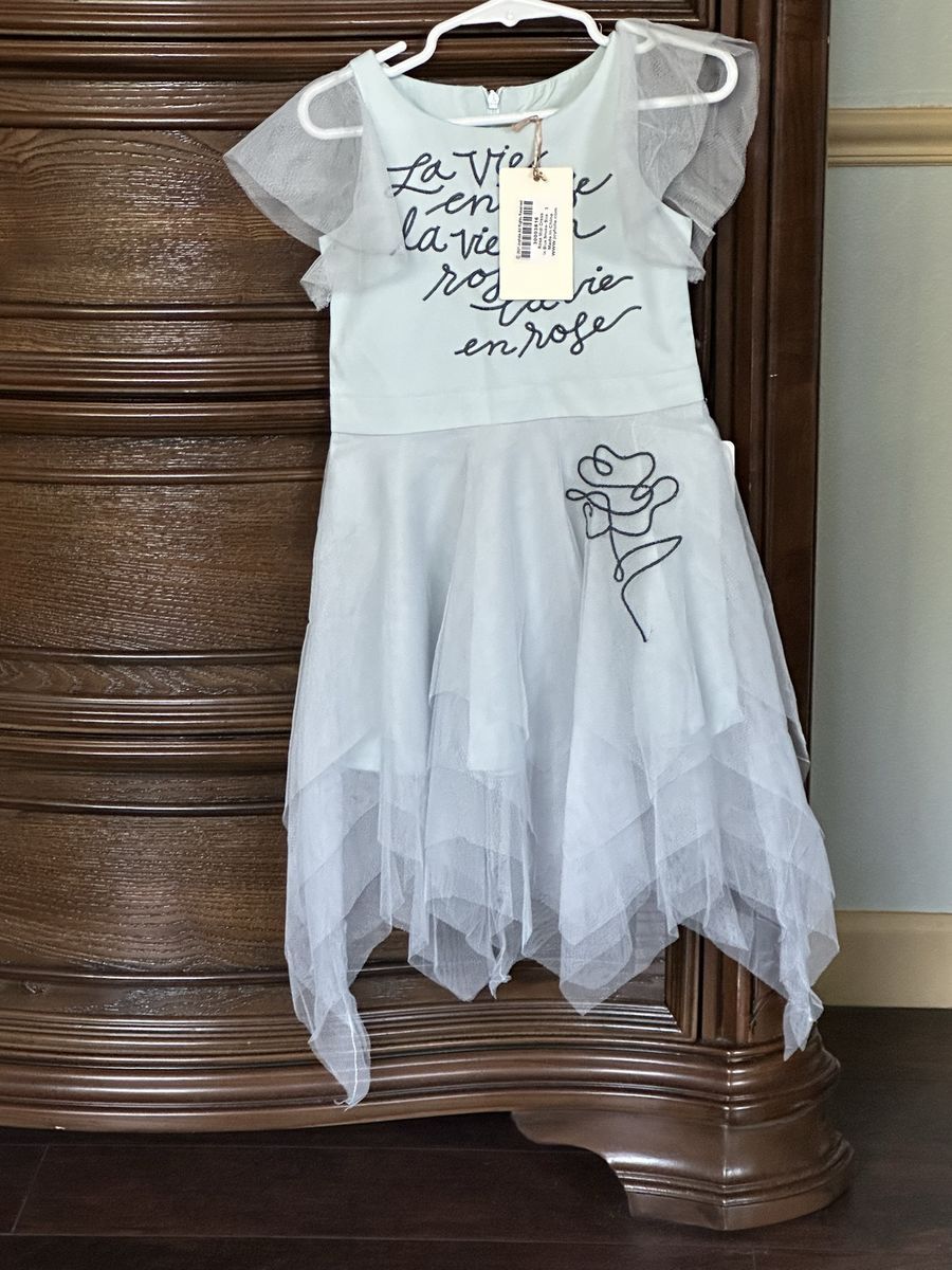 Joyfolie Rose Midi Dress In Blue Smoke Size 3