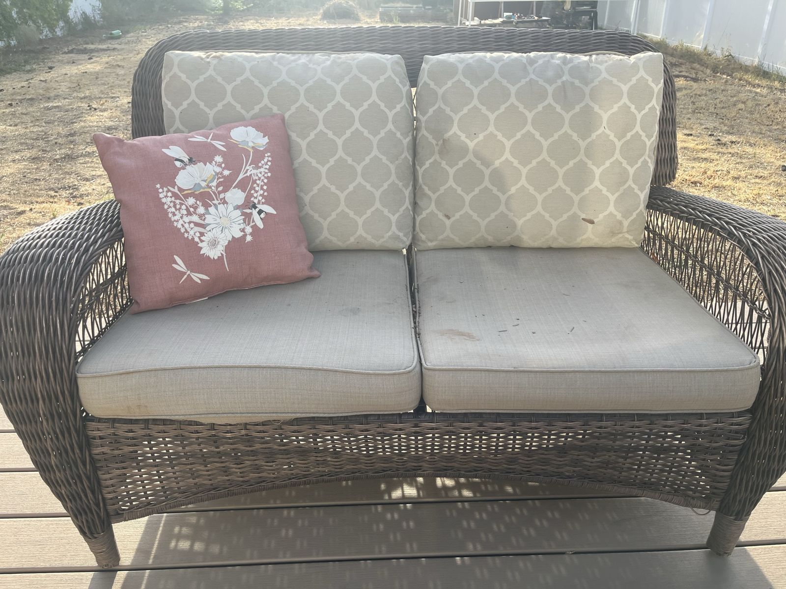 Outdoor wicker couches for patio or porch 