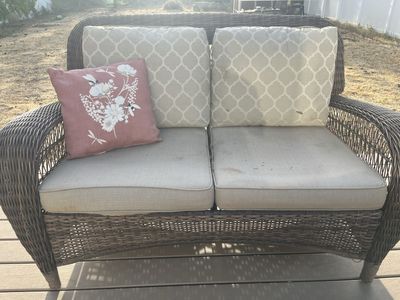 Outdoor wicker couches for patio or porch
