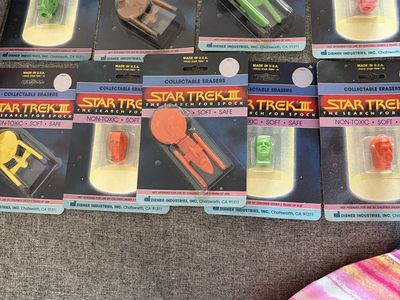 Vintage Star Trek III Collectable Erasers - The Search For Spock - Diener Industries