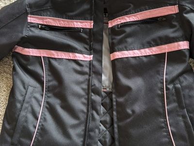 Women's Sz L Motorcycle Jacket w/ pads, Like New