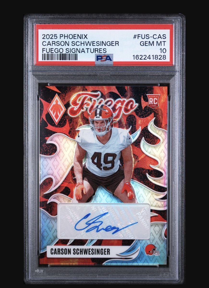 2025 Phoenix Carson Schwesinger Fuego Signatures Rookie Card RC Autograph PSA 10 GEM MT