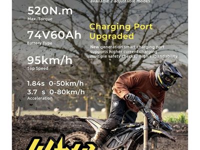 2026 Surron Ultra Bee Electric Dirt Bike 74V 60Ah 24.5kW