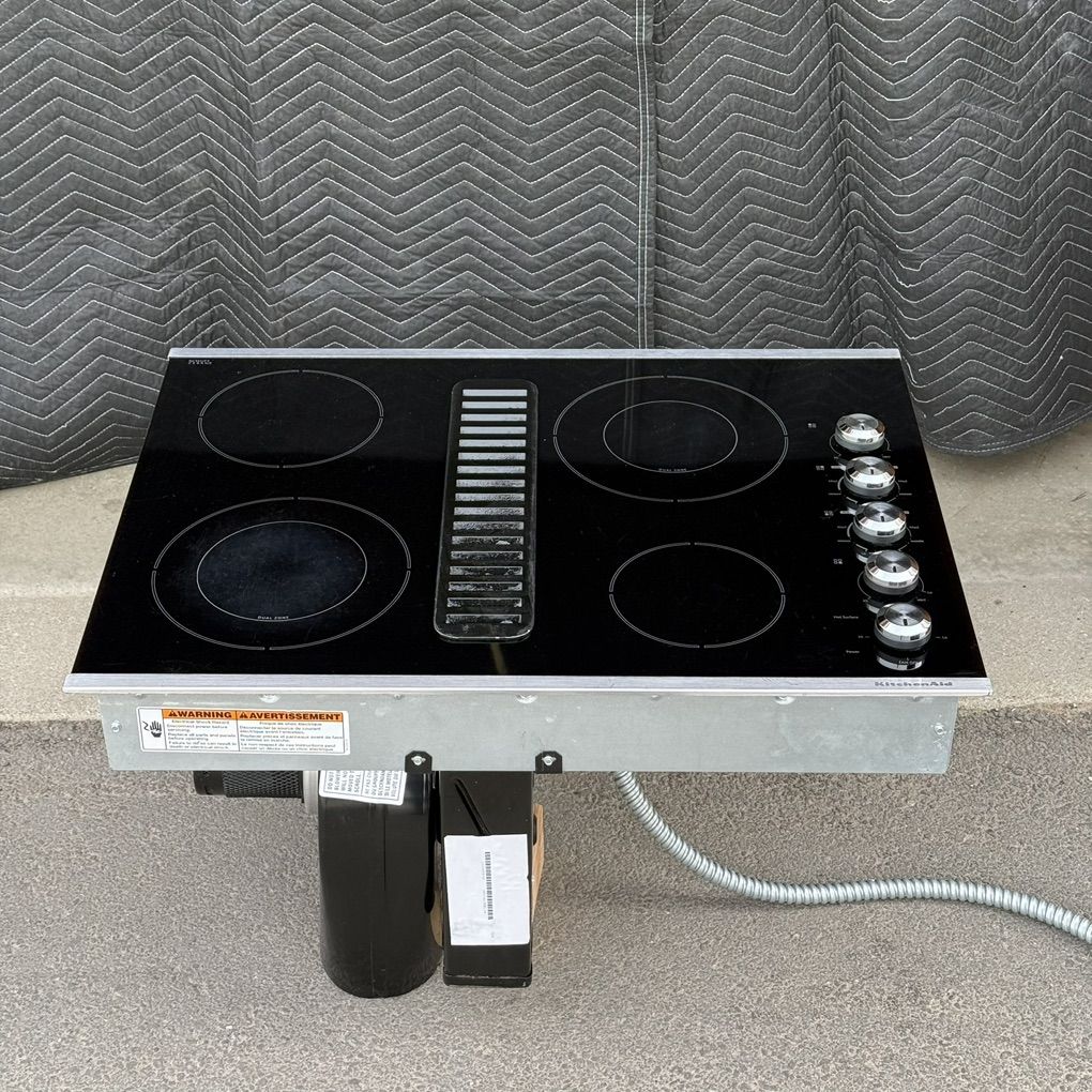 KitchenAid 30 Glass Electric Downdraft Cooktop