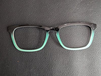 Black and Teal Eyeglasses Toppers. Made for Pair Eyewear the Casper.