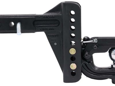 Blue Ox Adjustable Channel 6" drop hitch 2-5/16" ball & Pintle w/ lock set 2.5" receiver