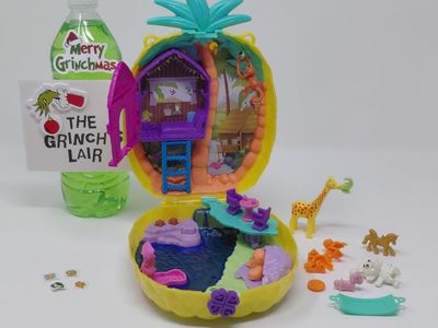 Polly Pocket Pineapple Tropical Compact LOADED with Accessories!
