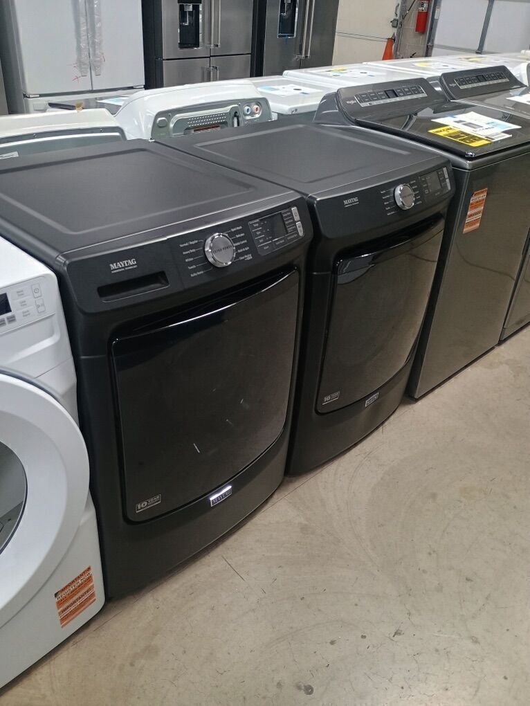 NEW MAYTAG GAS FRONT LOAD STACKABLE LAUNDRY SET