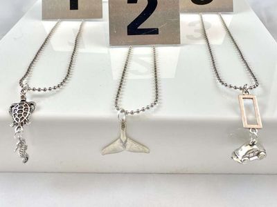 New - Turtle & Seahorse- Mermaid Tail - & 3D Car LoveBug Necklaces - Your Choice $5 - See Photos