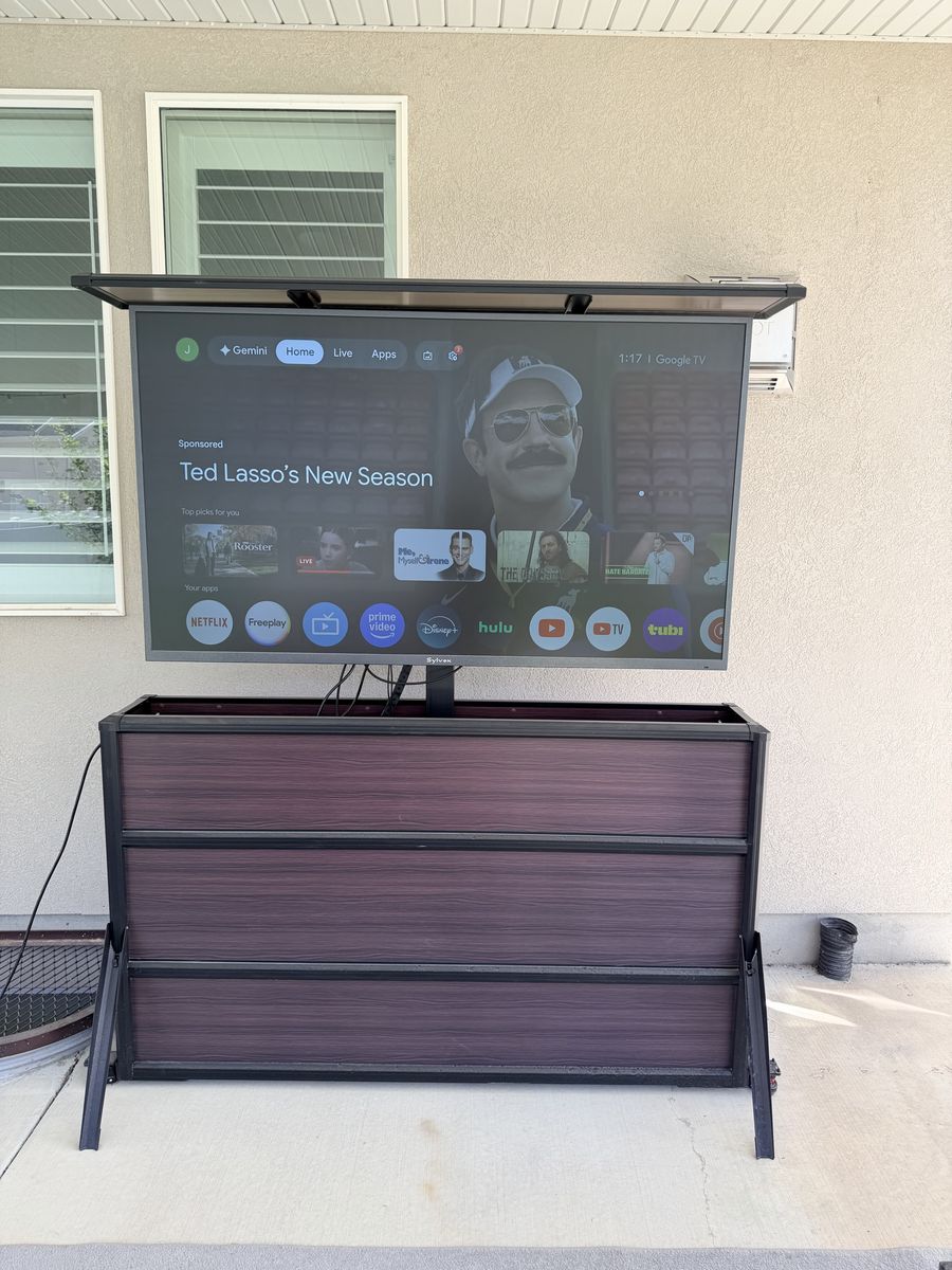 Sylvox Weatherproof Outdoor TV with Auto Lifting Cabinet
