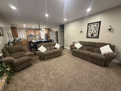 Reclining couch, loveseat and chair set - brown