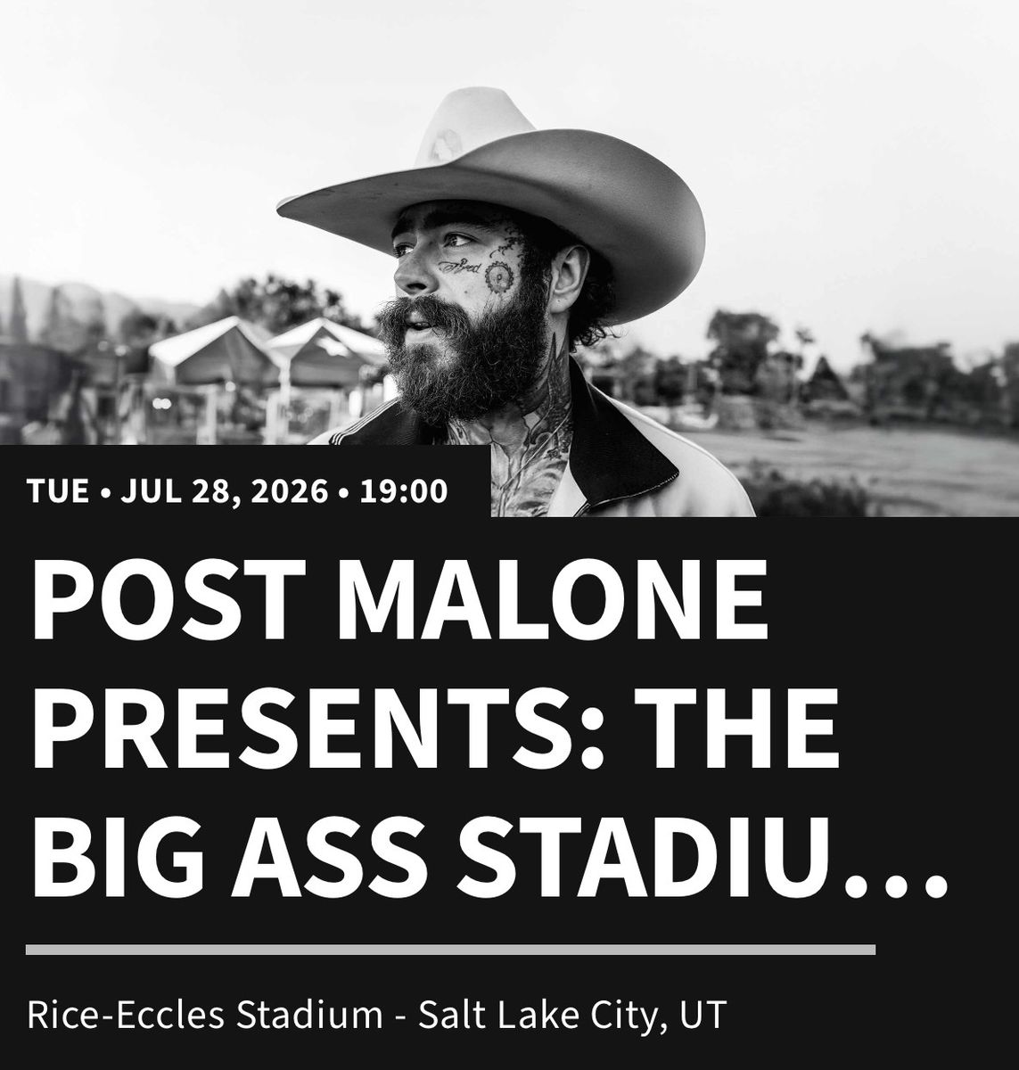 2 Post Malone/ Jelly Roll Tickets