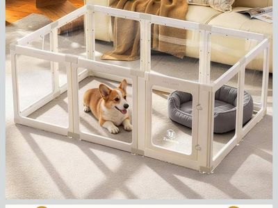 NEW Climbome Clear Acrylic Pet Playpen DAMAGE