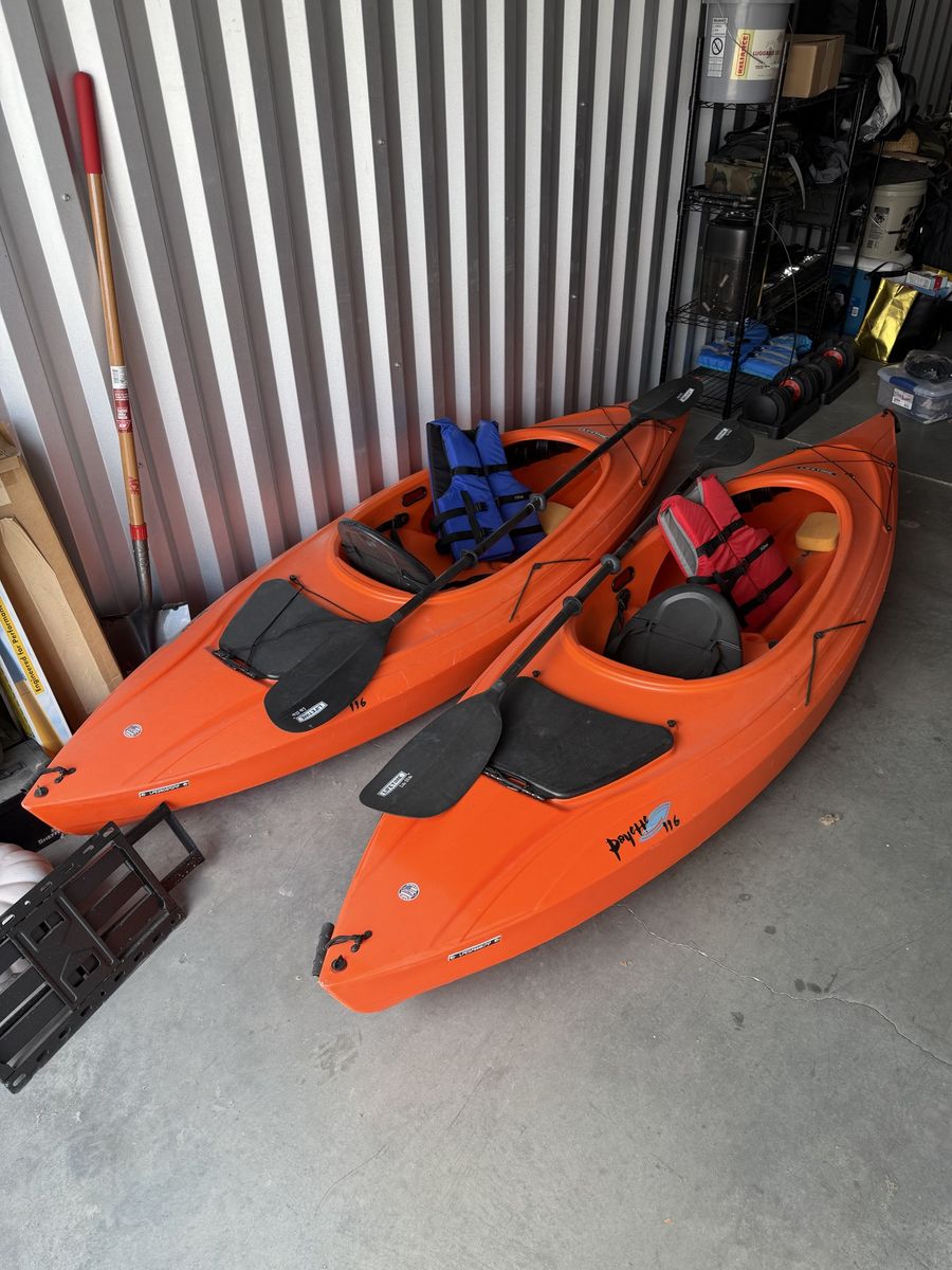 Two Lifetime Kayaks plus extras