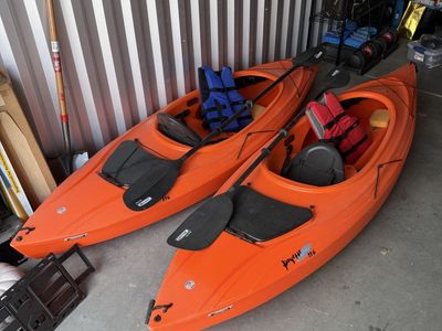 Two Lifetime Kayaks plus extras