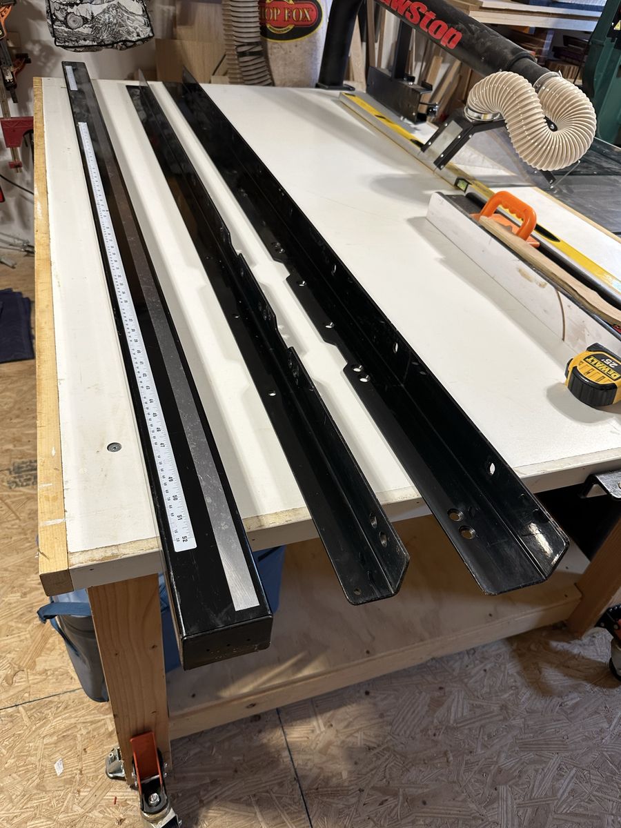 SawStop 85¼” Front & Rear Fence Rails – 52” Rip Capacity