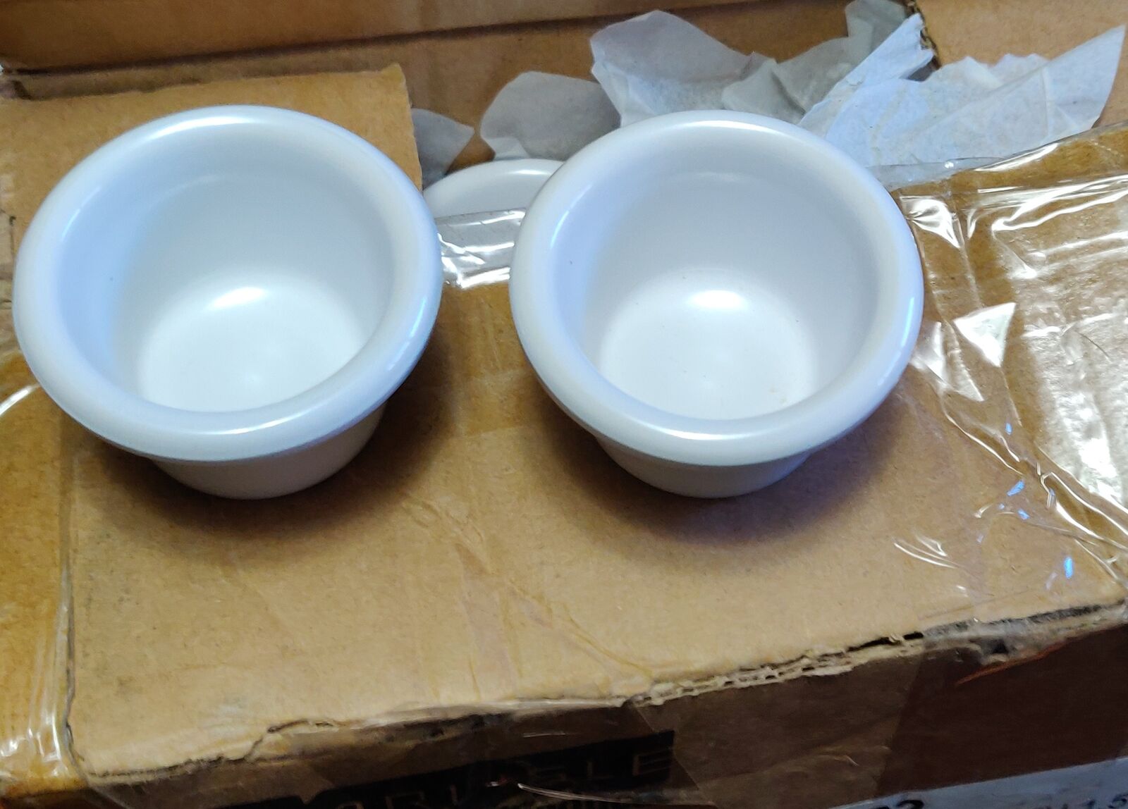 Melamine Smooth Ramekin Dipping Cups 1.5 oz Full Case 48 Brand New White