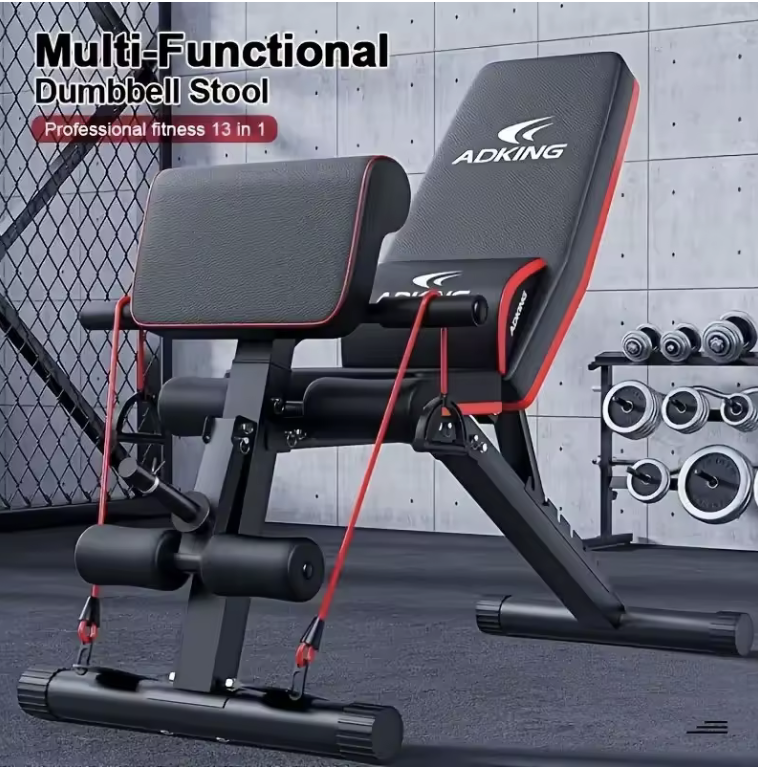 NEW Fully foldable adjustable fitness bench, exercise use fitness dumbbell multi-functional chair