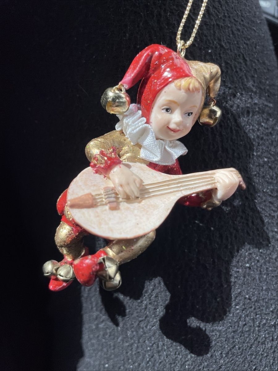 Jester mandolin Christmas ornament