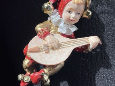 Jester mandolin Christmas ornament