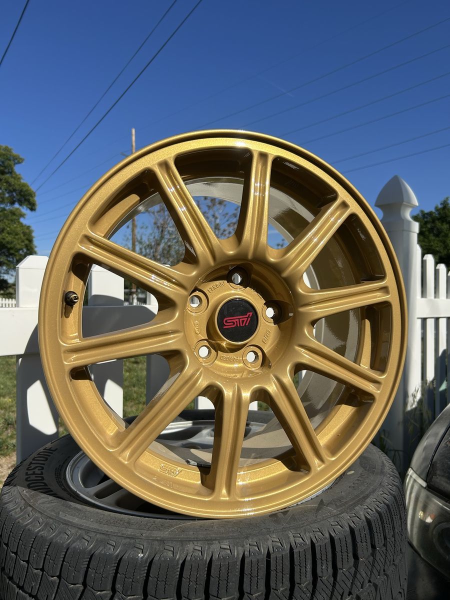 BBS STI Gold Forged Wheels - Subaru Impreza WRX STI 17x8 (Set of 4)
