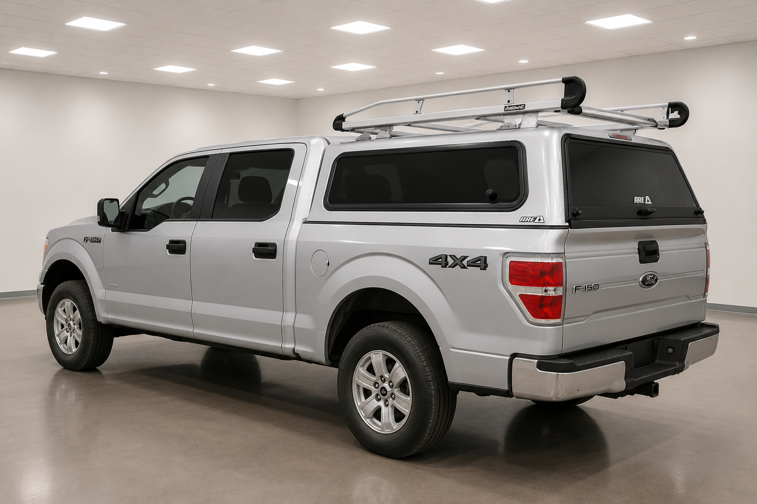 ARE SilverTruck Shell / Camper Top with Ladder Rack – Ford F-150 6.5’ Bed Truck Shell For Sale