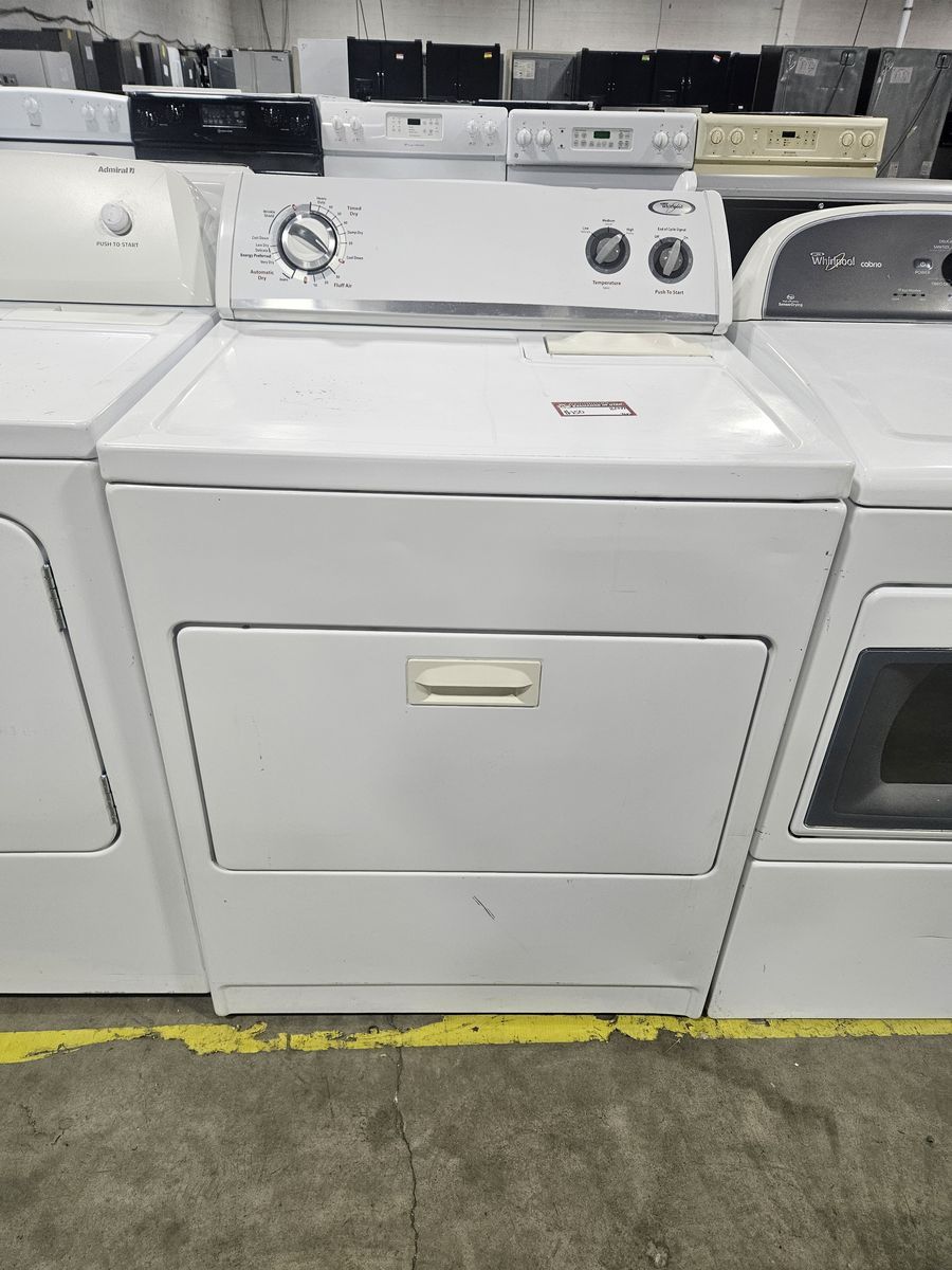 Whirlpool Electric Clothes Dryer White Top Load Drop-Down Door